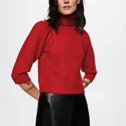 MANGO Women Maroon Solid Sustainable Pullover-image-11
