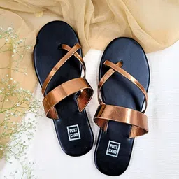 POSTCARD Women Black Open Toe Flats with Bows-2
