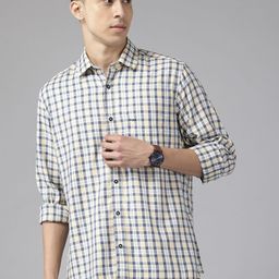 ColorPlus Opaque Checked Casual Shirt-image-63