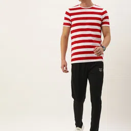 Sports52 wear Men Striped Round Neck T-shirt With Track Pant Sports Tracksuit-picture-57