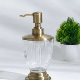 Fabindia Saral Transparent Textured Glass Soap Dispenser 250 ml-picture-19