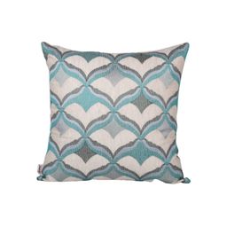 Home Set Of 2 Green & White Geometric Square Cushion Covers image 2