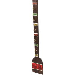 VarEesha Brown Vertical Spatula Wooden Key Holder with Five Hooks image 3