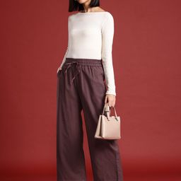 all about you Women Cropped Cotton Linen Trousers-image-42
