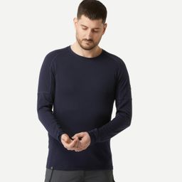 Men Long-sleeve Merino Wool T-shirt - MT500 Blue-image-8