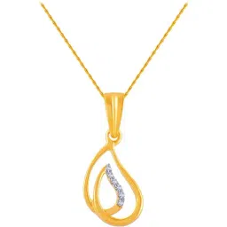 P.C. Chandra Jewellers 14 kt Gold & Diamond Pendant without Chain-image-81