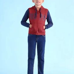 U.S. Polo Assn. Boys Red Cotton Digital Print Sweatshirt-image-49