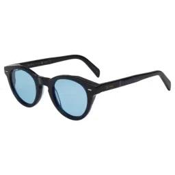 Ted Smith Blue Round Polarized Unisex Sunglasses-image-43