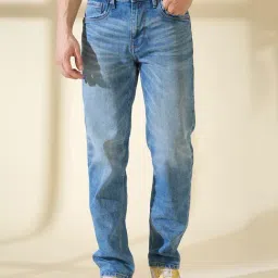Being Human Blue Cotton Regular Fit Solid Jeans-picture-11