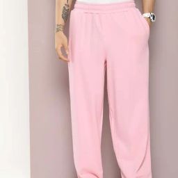 Dillinger Pink Regular Fit Baggy Korean¿Trackpants-image-96