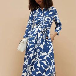 Fame Forever By Lifestyle Dark Blue Regular Fit Printed Dress-picture-27