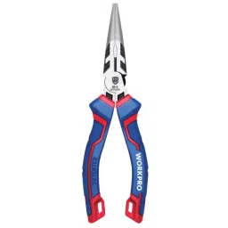 WORKPRO 6 inch Length CR-V Steel Anti-Slip and Comfort Grip Long Nose Plier, WP231020-image-44