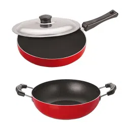 Nirlon Non-Stick Red Aluminium Cookware Essential Combo Gift Set - (2.6mm)-16
