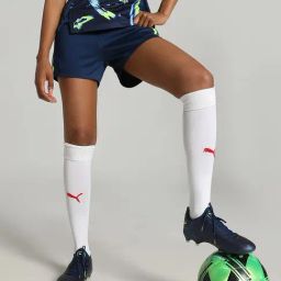 Puma Blue Mid Rise Sports Shorts-image-53
