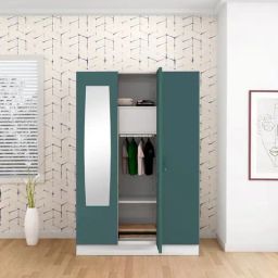 Godrej Interio Slimline 3-Door Steel Almirah, Tex Sea Pine (1-Year Warranty, 1 Locker, 2 Drawers)-image-91