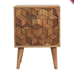 Artisan Furniture Brown Wood Cubana Bedside Table-image-65