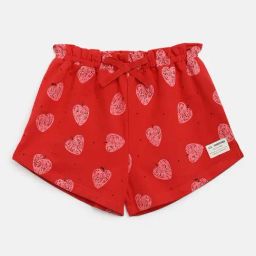 Lil Tomatoes Kids Red Cotton Printed Shorts-picture-34