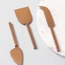 Nestroots Gold Cheese Knives Pizza/Pie Cutting & Serving Thin Knife, Chisel Knife, Serving Fork-18