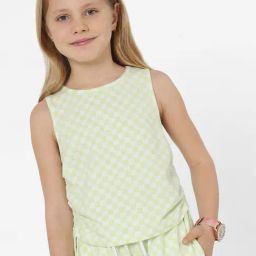 KIDS ONLY Green & White Checks Top-image-23
