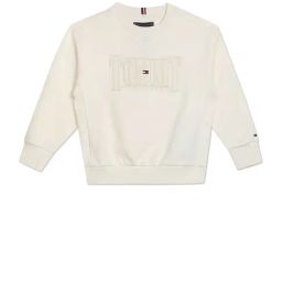 Tommy Hilfiger Kids Ivory Petal Logo Regular Fit Sweatshirt-image-33