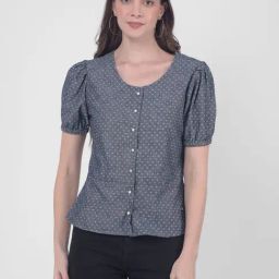 NUMERO UNO Navy Printed Shirt-image-40