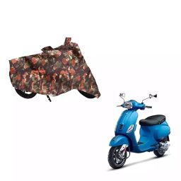 Auto Pearl Waterproof Two Wheeler Cover For Vespa Vespa VXL 125 (Green & Multi Color)-40
