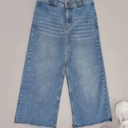 Pantaloons Junior Girls Medium Blue Regular Fit Jeans-image-32