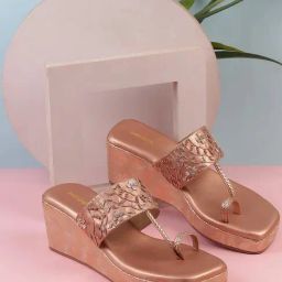 Mochi Women Rose Gold Toe Ring Sandals-image-46