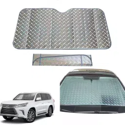Auto Pearl F152 Dashboard Sun Shade Cover with Suction Cup for Lexus LX (Grey)-37