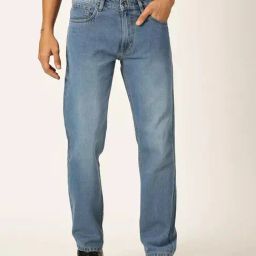 Thomas Scott Mid Blue Relaxed Fit Heavily Washed Jeans-image-92