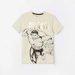 Fame Forever by Lifestyle Boys Beige Cotton Printed T Shirt-image-21