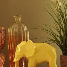 Pure Home and Living Yellow Polyresin Elephant Figurine-image-66