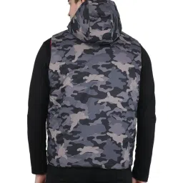 Monte Carlo Red & Blue Regular Fit Camo Print Reversible Jacket image 2