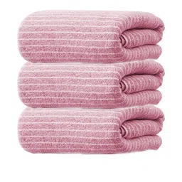 Black gold Set Of 3 Striped Towel Set-image-70