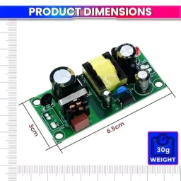 amiciSmart AC to DC Buck Converter 10 W 85-265 V AC to 5 V DC 2 Amp Power Module High-Efficiency Step-Down Circuit Board, 1xADAP-5V-10W image 4