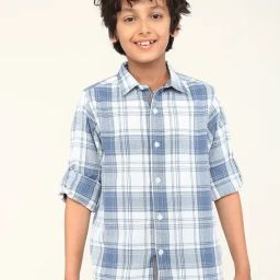 Bonkids Boys Multicolor Cotton Chequered Shirt-image-51