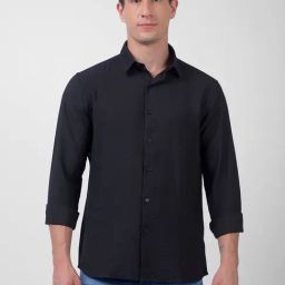 NUMERO UNO Black Solid Shirt-picture-45
