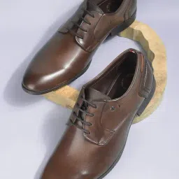 Bata Men's Brown Derby Shoes-picture-2