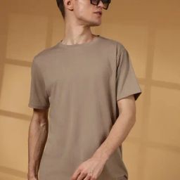 Campus Sutra Grey Regular Fit T-Shirt-image-38