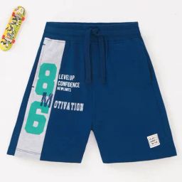 Ed-a-Mamma Kids Blue Printed Shorts-image-64