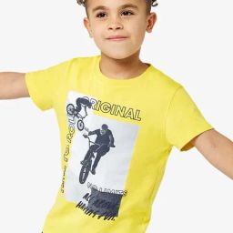 Mothercare Kids Yellow Printed T-Shirt-image-27