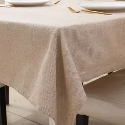 HOKIPO Beige 6-Seater Table Cover-48