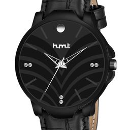 HYMT Men Black Dial Leather Straps Analogue Watch HMTY-5003-58