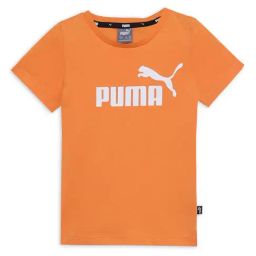 Puma Kids Orange & White Cotton Logo T-Shirt-image-69