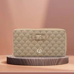 Caprese Greta Beige Printed Zip Around Wallet-30