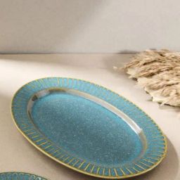 Fabindia Maitri Blue Ceramic Platter-picture-45