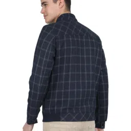 Monte Carlo Navy Regular Fit Check Jacket image 2