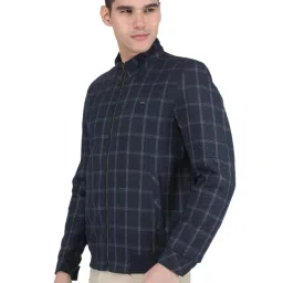 Monte Carlo Navy Regular Fit Check Jacket image 3