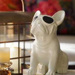 Pure Home and Living Ivory Polyresin Pug Figurine-image-35