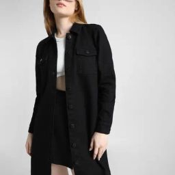 Only Black Cotton Relaxed Fit Jacket-image-101